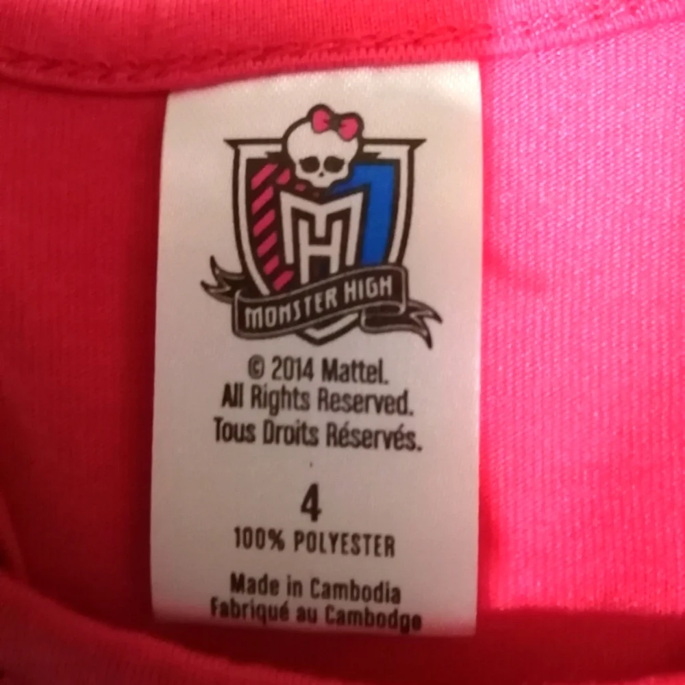 Monster High Girls Two-piece Pajama Set NWT Size 4 - Picture 2 of 9